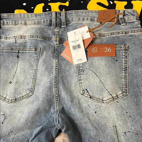 Crysp denim jeans black splatter size 36 - Picture 7 of 11